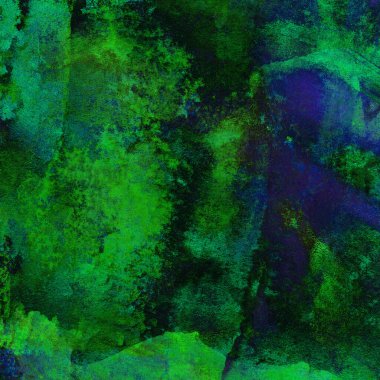 Yeşil ve mavi suluboya desenli soyut arkaplan