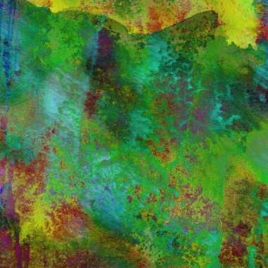 Sulu Boya doku ile yeşil arka plan