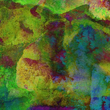 Sulu Boya doku ile yeşil arka plan