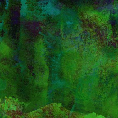 Yeşil ve mavi suluboya desenli soyut arkaplan