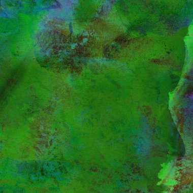 Yeşil ve mavi suluboya desenli soyut arkaplan