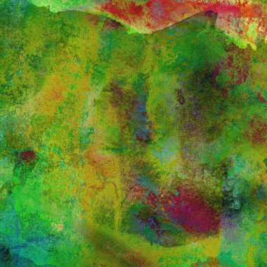 Sulu Boya doku ile yeşil arka plan