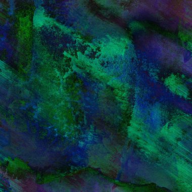 Yeşil ve mavi suluboya desenli soyut arkaplan