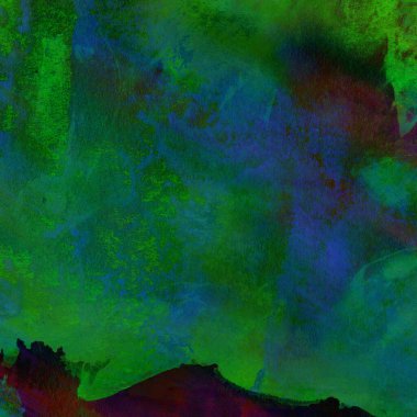 Yeşil ve mavi suluboya desenli soyut arkaplan