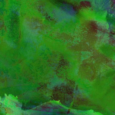 Yeşil suluboya desenli soyut arkaplan