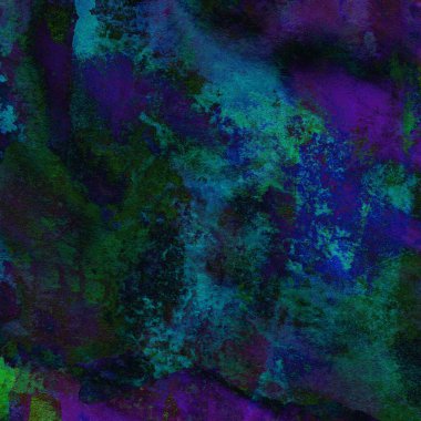 Yeşil ve mavi suluboya desenli soyut arkaplan