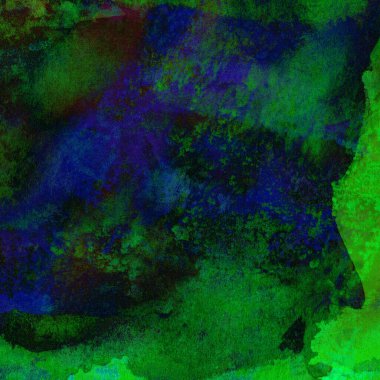 Yeşil ve mavi suluboya desenli soyut arkaplan