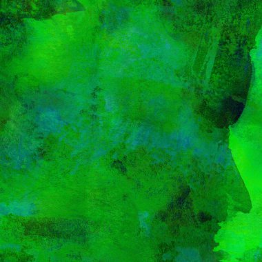 Yeşil ve mavi suluboya desenli soyut arkaplan