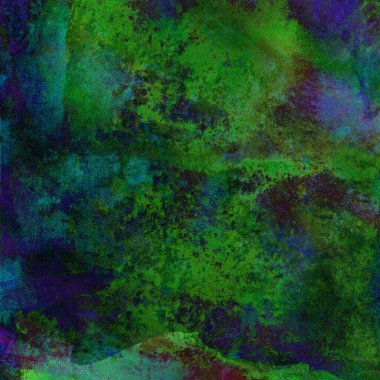 Yeşil ve mavi suluboya desenli soyut arkaplan