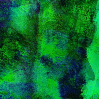 Yeşil ve mavi suluboya desenli soyut arkaplan