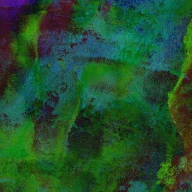 Yeşil ve mavi suluboya desenli soyut arkaplan