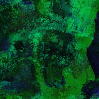 Yeşil ve mavi suluboya desenli soyut arkaplan