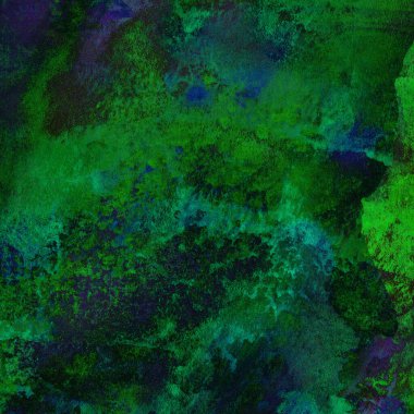 Yeşil ve mavi suluboya desenli soyut arkaplan