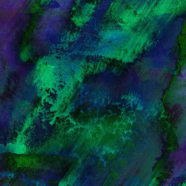 Yeşil ve mavi suluboya desenli soyut arkaplan