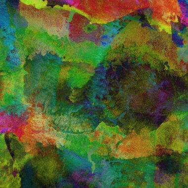 Sulu Boya doku ile yeşil arka plan