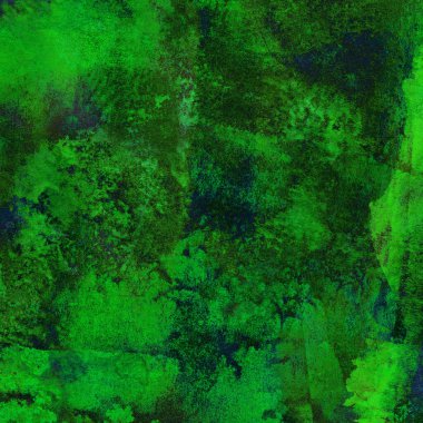 Yeşil ve mavi suluboya desenli soyut arkaplan