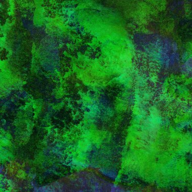 Yeşil ve mavi suluboya desenli soyut arkaplan