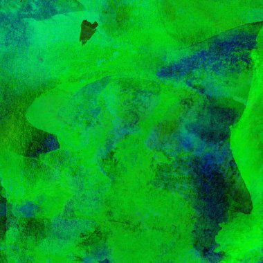 Yeşil ve mavi suluboya desenli soyut arkaplan