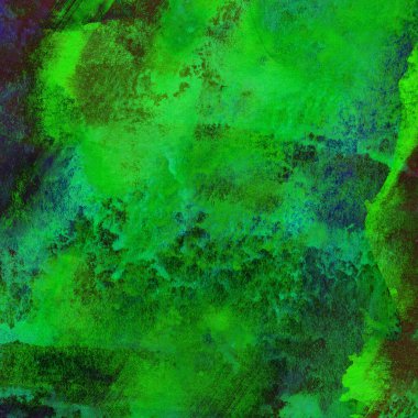 Yeşil ve mavi suluboya desenli soyut arkaplan