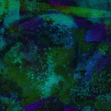 Yeşil ve mavi suluboya desenli soyut arkaplan