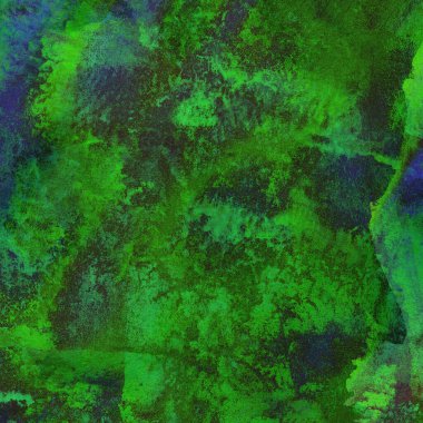 Yeşil ve mavi suluboya desenli soyut arkaplan