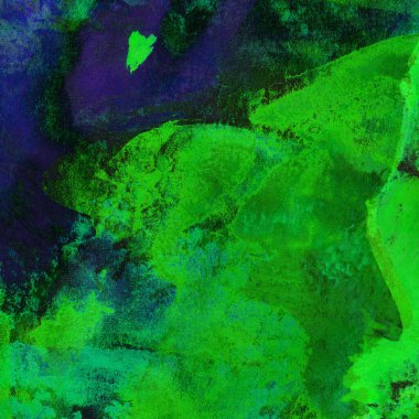 Yeşil ve mavi suluboya desenli soyut arkaplan