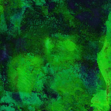 Yeşil ve mavi suluboya desenli soyut arkaplan