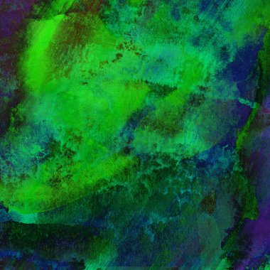 Yeşil ve mavi suluboya desenli soyut arkaplan