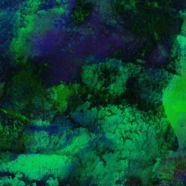 Yeşil ve mavi suluboya desenli soyut arkaplan