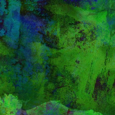 Yeşil ve mavi suluboya desenli soyut arkaplan