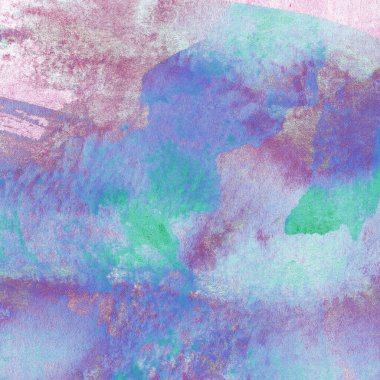 soyut mavi, yeşil, mor suluboya arkaplan, boyanmış doku