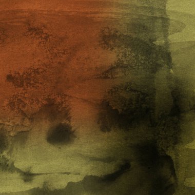 soyut turuncu, yeşil suluboya arkaplan, boyanmış doku