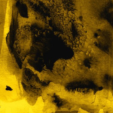 Boya desenli soyut sarı arkaplan 