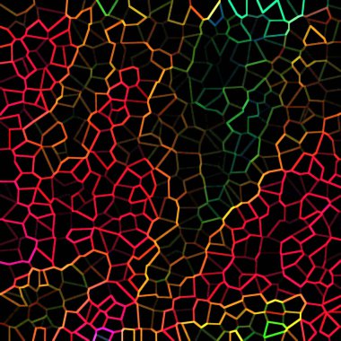 soyut geometrik doku kara arkaplan üzerindeki kaotik renk çizgileri 