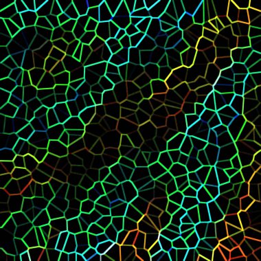 soyut geometrik doku kara arkaplan üzerindeki kaotik renk çizgileri 