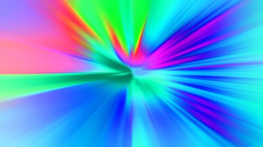 Işınlar ve bulanıklıkla renkli ışık arkaplanı.