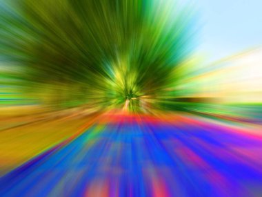 Soyut renkli hızlı hareket kavramı bulanık arkaplan