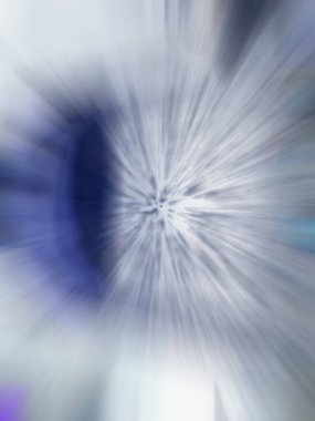 bulanık açık mavi renkli.