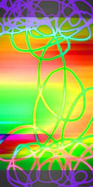 Açık yeşil, eğri çizgileri olan pembe vektör arkaplanı.