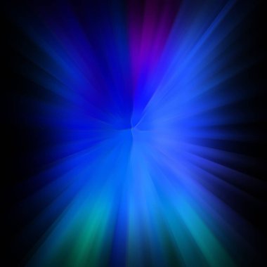 Işık ışınları ve parlaklığı olan soyut mavi arkaplan