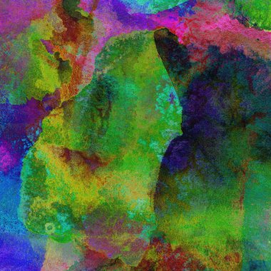 Yaratıcı, kusursuz resim kalıbı. Soyut fırça darbeleri. Renkli lekeler. Desen. yaratıcı sanat..