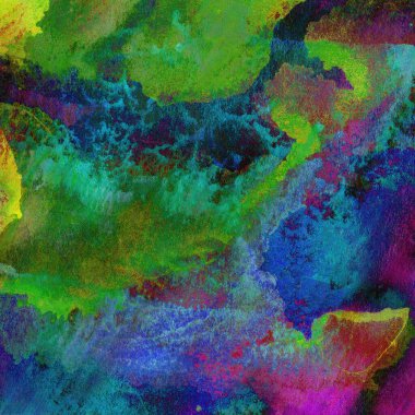 Suluboya arka planda lekeler ve lekeler var. fırça darbesi. 2d illüstrasyon.