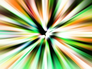 Renkli tonlarda bokeh etkisi olan neon çizgilerin soyut hareket bulanıklığı, siyah arkaplan üzerine ayarlı.