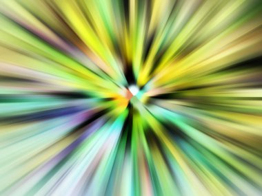 Renkli tonlarda bokeh etkisi olan neon çizgilerin soyut hareket bulanıklığı, siyah arkaplan üzerine ayarlı.