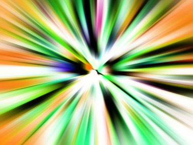 Renkli tonlarda bokeh etkisi olan neon çizgilerin soyut hareket bulanıklığı, siyah arkaplan üzerine ayarlı.