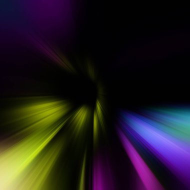 Neon ışıklı kirişler, sihirli arka plan. ışık hareketi arkaplanı