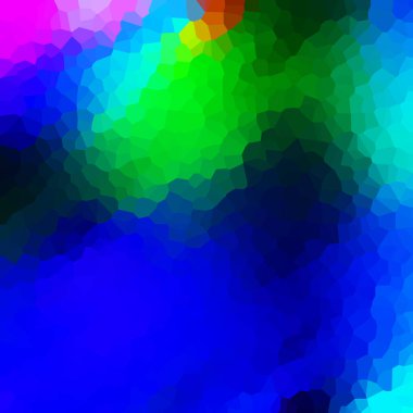 Işığın kırılması ve yüzeylerin vurgulanması ile mavi renklerde soyut kristal arkaplan.