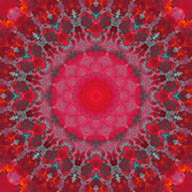 Renkli mandala desenli dekoratif elementlerle soyut vektör arkaplanı