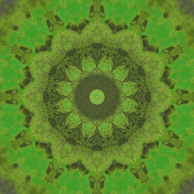 yeşil soyut fraktal arkaplan 3 boyutlu resimleme