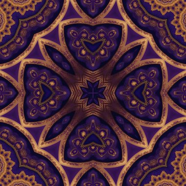 Kaleydoskopik mandala. güzel yuvarlak süs.